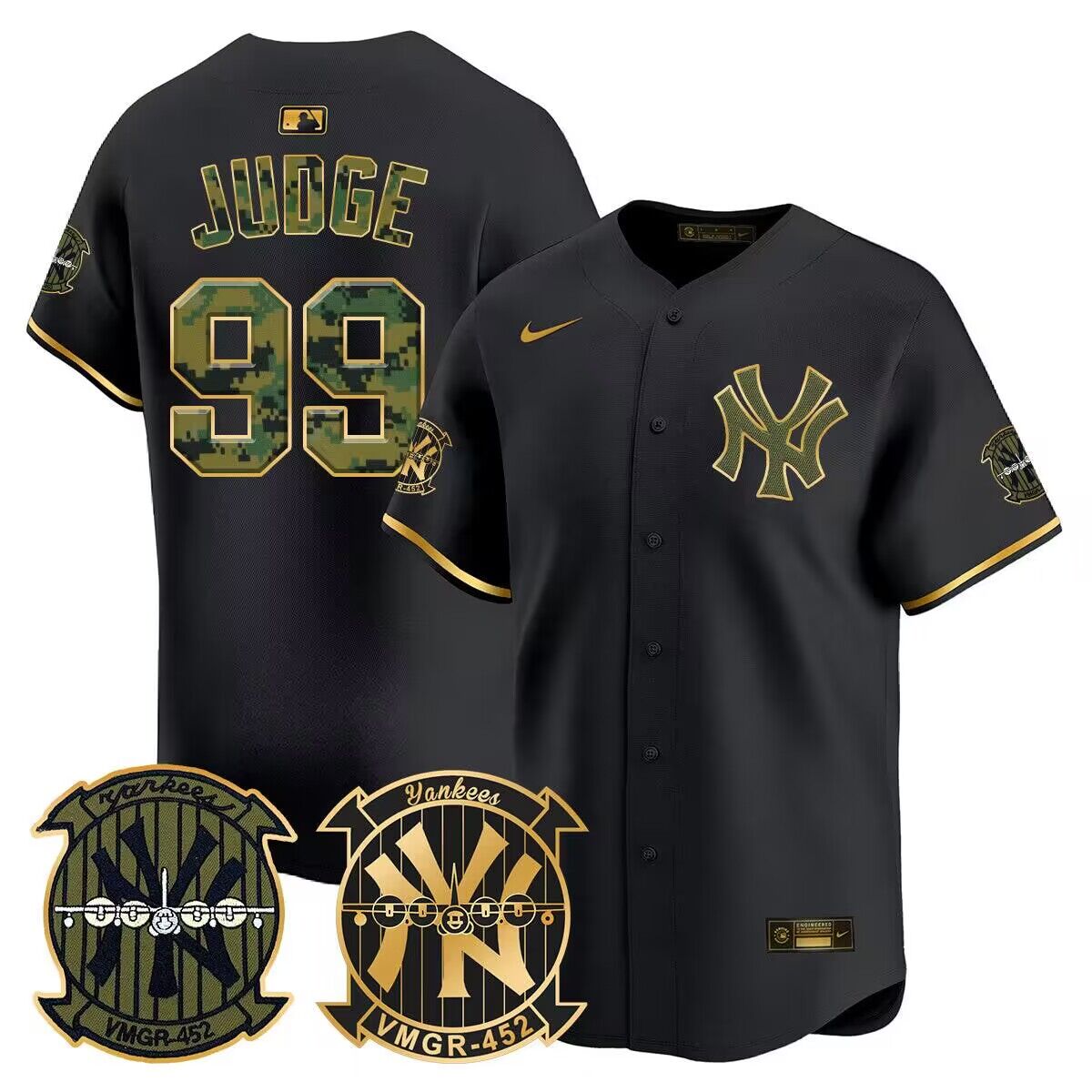 Men 2024 MLB New York Yankees #99 Judge black stitched jerseys